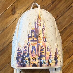 Disney’s Parks 50th Anniversary Magic Kingdom Castle Loungefly Mini Backpack
